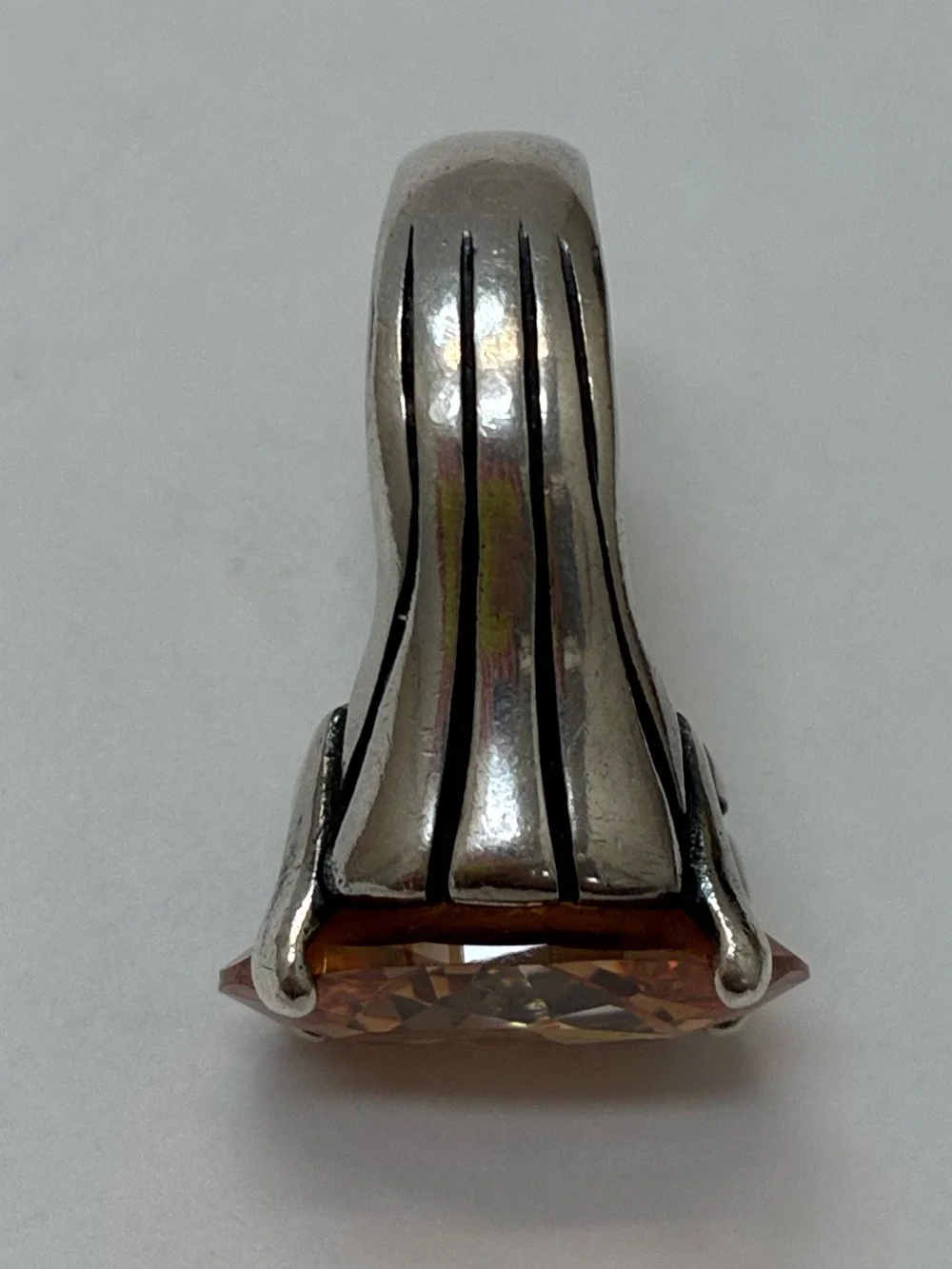 Silpada Champagne CZ and Sterling Ring